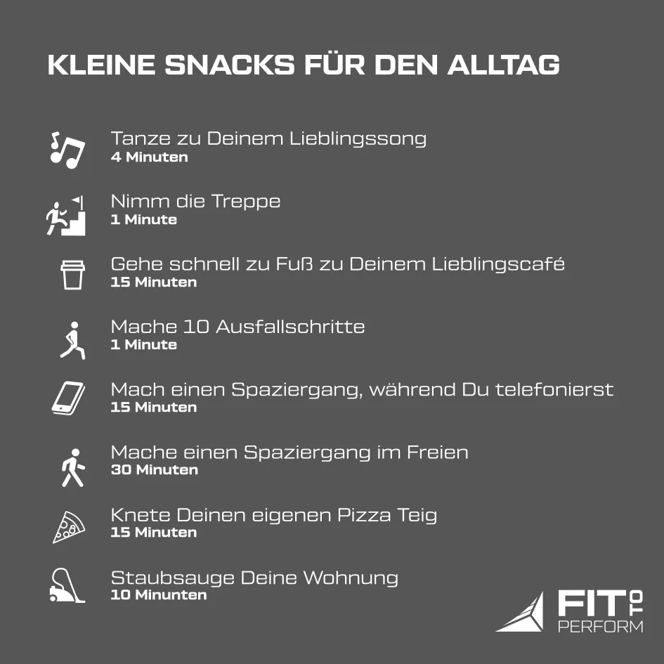 Beispiele für Exercise Snacks