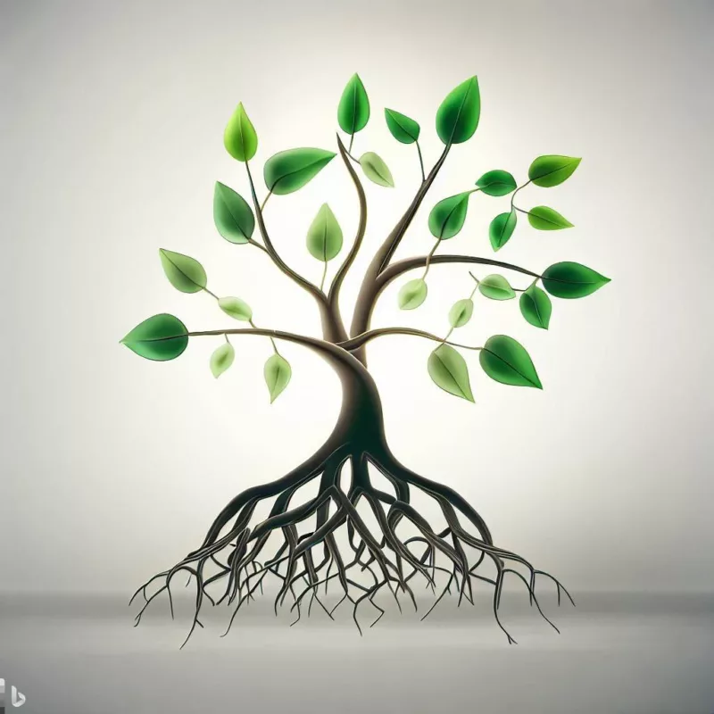 EIn Baum, der den GROW Ansatz symbolosieren soll