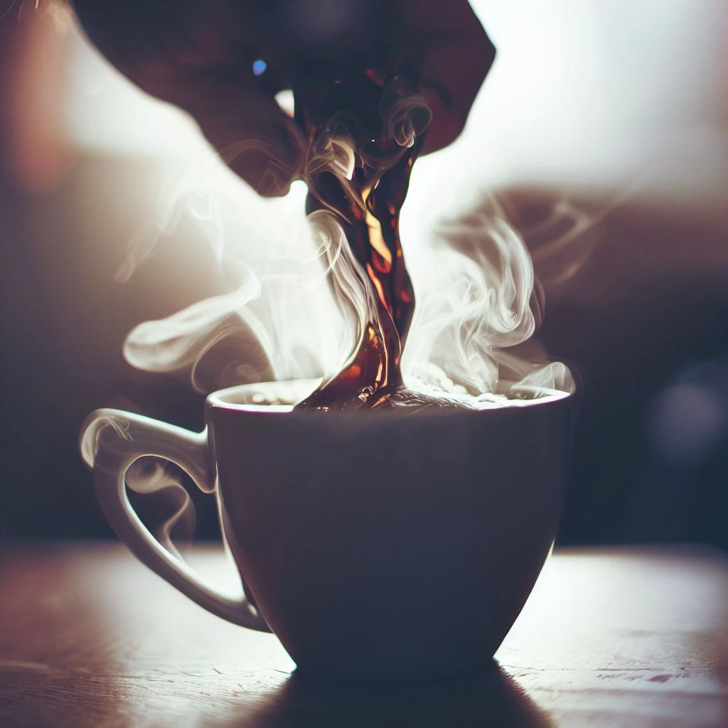 Tasse koffeinhalter Kaffee als Koffein Boost